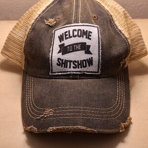 Distressed Brown and Tan Cap